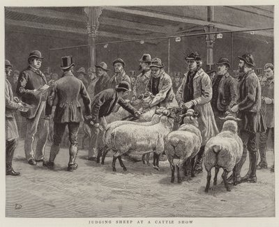 Jugement des moutons à une exposition de bétail - Frank Dadd